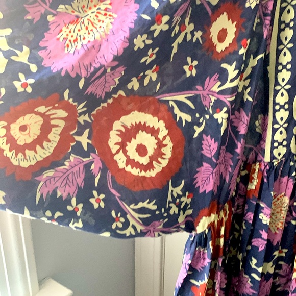 NATURAL LIFE Floral Purple and Cream Mini Dress - Picture 3 of 6